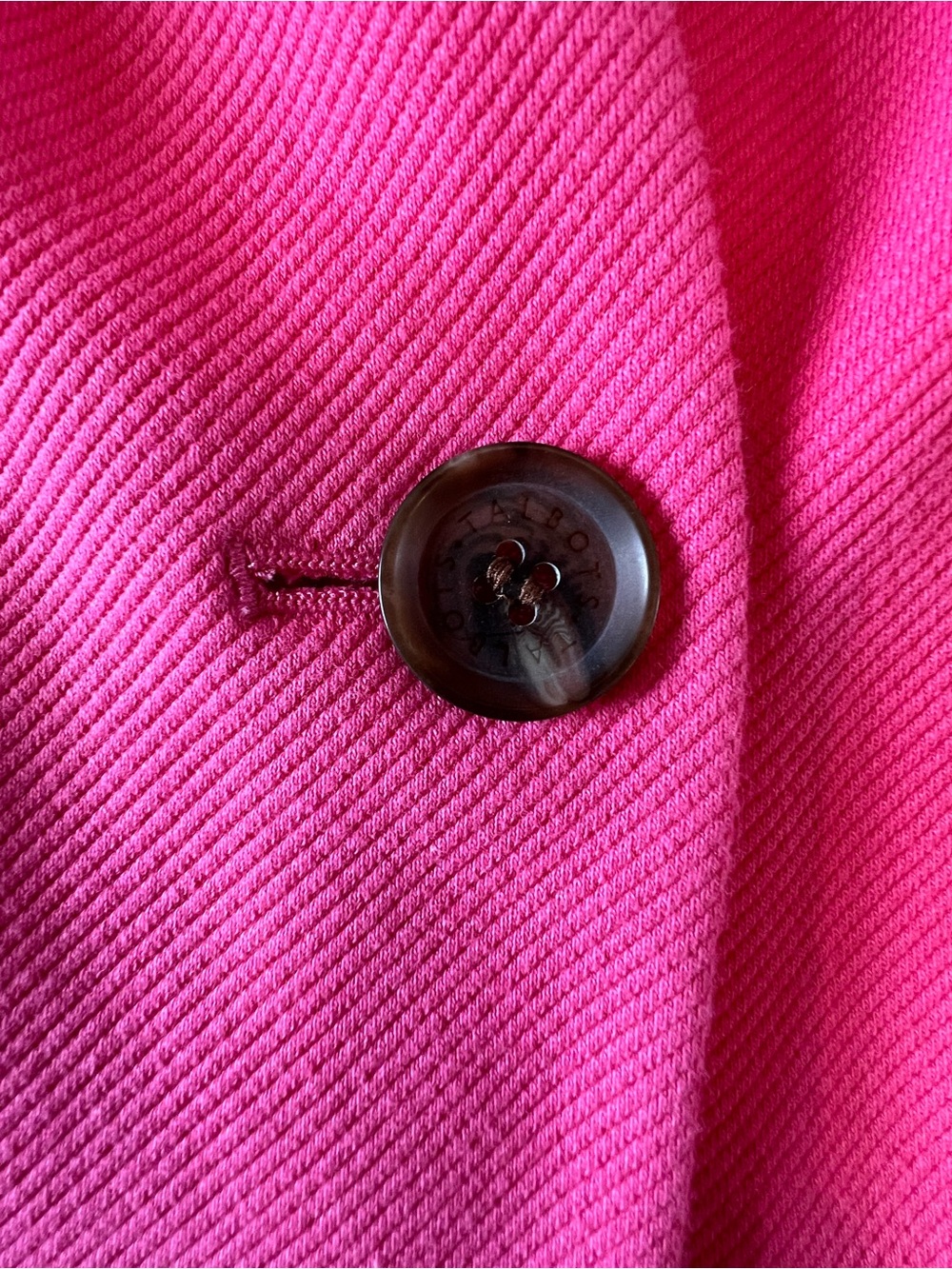 Talbots Pink Single-Button Notchless Blazer - Picture 8 of 11